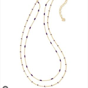 Kendra scott Dottie necklace purple and gold